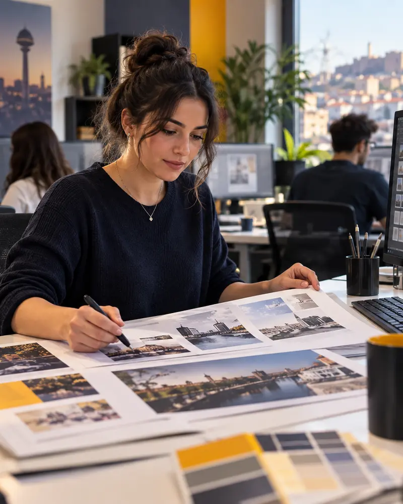Eğitmen eşliğinde InDesign Kursu uygulaması